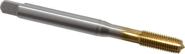 Emuge - 5/16-24 UNF 2BX Modified Bottoming Thread Forming Tap - Cobalt, TiN Finish, 3.543" OAL, 0.669" Thread Length, Right Hand Thread, Series Rekord Druck-S - All Tool & Supply