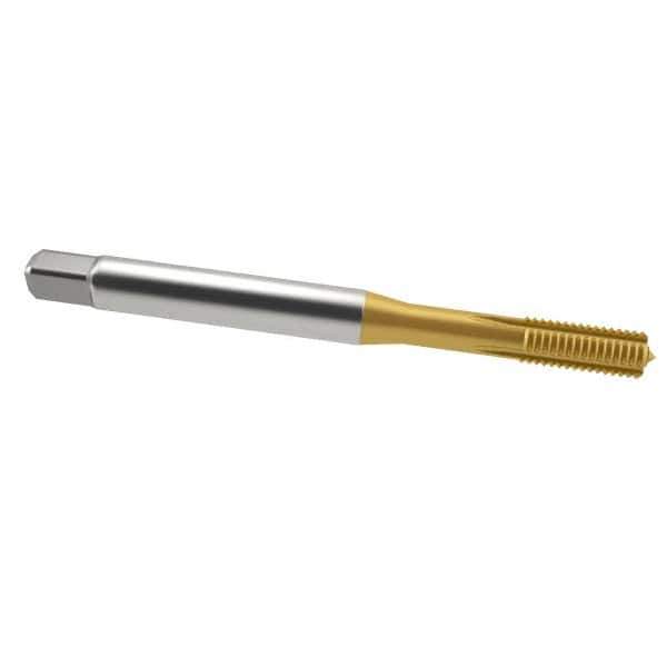 Emuge - 3/8-24 UNF 2BX H3 Thread Limit Modified Bottoming Thread Forming Tap - Cobalt, TiN Finish, 3.937" OAL, 0.709" Thread Length, Right Hand Thread, Series Rekord Druck-S - All Tool & Supply