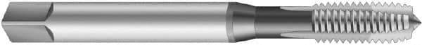 Emuge - 1-12 UNF, 4 Flute, Nitride Finish, Cobalt Spiral Point Tap - Plug Chamfer, Right Hand Thread, 5.512" OAL, 1.102" Thread Length, 0.8" Shank Diam, 2B Class of Fit, Series Rekord B-VA - Exact Industrial Supply