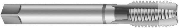 Emuge - 1 - 11-1/2 NPTF Thread, 6 Flute Standard Pipe Tap - 3-3/4" OAL, 1-3/4" Thread Length, 1-1/8" Shank Diam, Bright Finish, Cobalt - Exact Industrial Supply