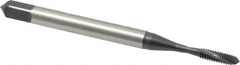 Emuge - #2-56 UNC 2 Flute 2BX Modified Bottoming Spiral Flute Tap - Cobalt, Oxide Finish, 1.772" OAL, Right Hand Flute, Right Hand Thread, Series Rekord D-Ti - All Tool & Supply