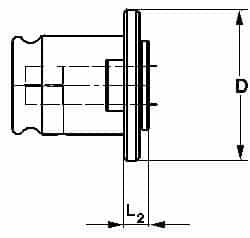 Emuge - 0.697" Tap Shank Diam, 0.523" Tap Square Size, 7/8" Tap, #3 Tapping Adapter - Exact Industrial Supply