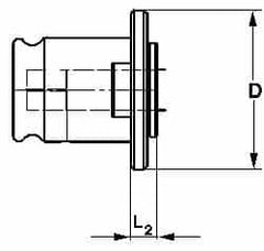 Emuge - 0.255" Tap Shank Diam, 0.191" Tap Square Size, 1/4" Tap, #3 Tapping Adapter - Exact Industrial Supply