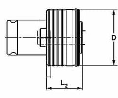 Emuge - 0.697" Tap Shank Diam, 0.523" Tap Square Size, 7/8" Tap, #3 Tapping Adapter - Exact Industrial Supply