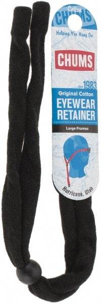 Chums - Black Eyeglass Retainer Cord - Adjustable, Cotton, Compatible with Most Safety Glasses - All Tool & Supply