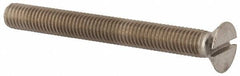 Value Collection - M10x1.50, 90mm OAL Slotted Drive Machine Screw - Flat Head, Grade 316 & A4 Stainless Steel, Uncoated, Without Washer - All Tool & Supply