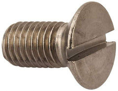 Value Collection - M12x1.75 Metric Coarse, 25mm OAL Slotted Drive Machine Screw - Flat Head, Grade 316 & A4 Stainless Steel, Uncoated, Without Washer - All Tool & Supply