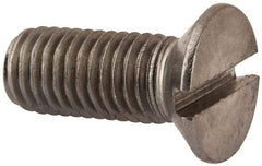 Value Collection - M12x1.75 Metric Coarse, 30mm OAL Slotted Drive Machine Screw - Flat Head, Grade 316 & A4 Stainless Steel, Uncoated, Without Washer - All Tool & Supply