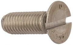 Value Collection - M12x1.75 Metric Coarse, 35mm OAL Slotted Drive Machine Screw - Flat Head, Grade 316 & A4 Stainless Steel, Uncoated, Without Washer - All Tool & Supply