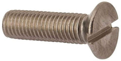 Value Collection - M12x1.75 Metric Coarse, 45mm OAL Slotted Drive Machine Screw - Flat Head, Grade 316 & A4 Stainless Steel, Uncoated, Without Washer - All Tool & Supply