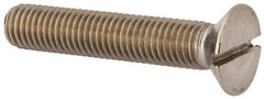 Value Collection - M12x1.75 Metric Coarse, 65mm OAL Slotted Drive Machine Screw - Flat Head, Grade 316 & A4 Stainless Steel, Uncoated, Without Washer - All Tool & Supply