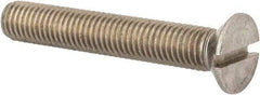 Value Collection - M12x1.75 Metric Coarse, 75mm OAL Slotted Drive Machine Screw - Flat Head, Grade 316 & A4 Stainless Steel, Uncoated, Without Washer - All Tool & Supply