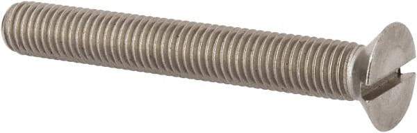 Value Collection - M12x1.75, 90mm OAL Slotted Drive Machine Screw - Flat Head, Grade 316 & A4 Stainless Steel, Uncoated, Without Washer - All Tool & Supply