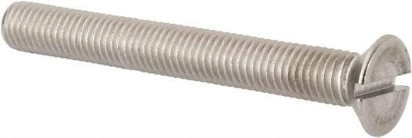 Value Collection - M12x1.75 Metric Coarse, 100mm OAL Slotted Drive Machine Screw - Flat Head, Grade 316 & A4 Stainless Steel, Uncoated, Without Washer - All Tool & Supply