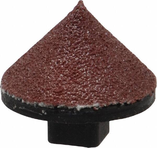 Superior Abrasives - 7/8" Diam 80 Grit 90° Included Angle Cone Center Lap - Aluminum Oxide, Medium Grade, Shank Mounted - All Tool & Supply