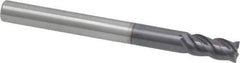 ProMax - 3/16", 4 Flute, Single End, Solid Carbide, 0.01" Corner Radius End Mill - 2" OAL, 40° Helix, Right Hand Flute, 3/8" LOC, Right Hand Cut - All Tool & Supply