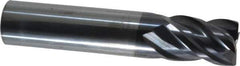 ProMax - 1/2", 4 Flute, Single End, Solid Carbide, 0.02" Corner Radius End Mill - 2-1/2" OAL, 40° Helix, Right Hand Flute, 5/8" LOC, Right Hand Cut - All Tool & Supply