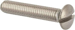 Value Collection - M6x1.00 Metric Coarse, 35mm OAL Slotted Drive Machine Screw - Oval Head, Grade 316 & A4 Stainless Steel, Uncoated, Without Washer - All Tool & Supply