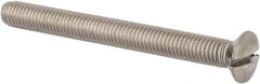 Value Collection - M8x1.25, 80mm OAL Slotted Drive Machine Screw - Oval Head, Grade 316 & A4 Stainless Steel, Uncoated, Without Washer - All Tool & Supply