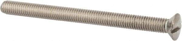 Value Collection - M8x1.25 Metric Coarse, 100mm OAL Slotted Drive Machine Screw - Oval Head, Grade 316 & A4 Stainless Steel, Uncoated, Without Washer - All Tool & Supply