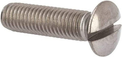 Value Collection - M10x1.50 Metric Coarse, 40mm OAL Slotted Drive Machine Screw - Oval Head, Grade 316 & A4 Stainless Steel, Uncoated, Without Washer - All Tool & Supply