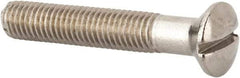 Value Collection - M10x1.50 Metric Coarse, 60mm OAL Slotted Drive Machine Screw - Oval Head, Grade 316 & A4 Stainless Steel, Uncoated, Without Washer - All Tool & Supply