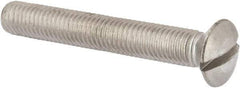 Value Collection - M10x1.50 Metric Coarse, 70mm OAL Slotted Drive Machine Screw - Oval Head, Grade 316 & A4 Stainless Steel, Uncoated, Without Washer - All Tool & Supply