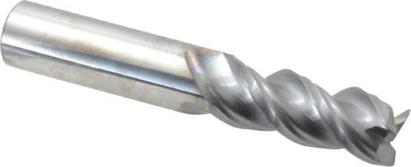 Niagara Cutter - 1/2", 3 Flute, Single End, Solid Carbide, 0.03" Corner Radius End Mill - 3" OAL, 45° Helix, Right Hand Flute, 1-1/4" LOC, Right Hand Cut - All Tool & Supply