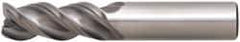 Niagara Cutter - 3/4", 3 Flute, Single End, Solid Carbide, 0.19" Corner Radius End Mill - 5" OAL, 45° Helix, Right Hand Flute, 2-1/4" LOC, Right Hand Cut - All Tool & Supply