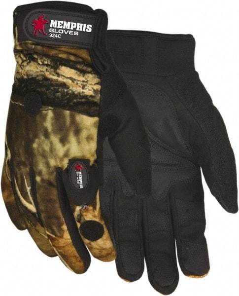 MCR Safety - Size XL Synthetic Blend General Protection Work Gloves - For Work & Driver, Uncoated, Adjustable Closure Cuff, Black/Red, Paired - All Tool & Supply