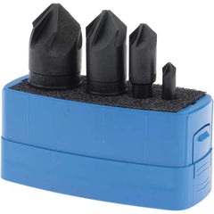 M.A. Ford - 4 Piece, 1/4 to 1" Head Diam, 90° Included Angle, Single End Countersink Set - All Tool & Supply