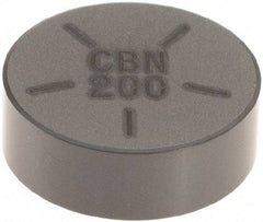 Seco - RNGN32 Grade CBN200 PCBN Turning Insert - Uncoated, Round, 3/8" Inscr Circle, 1/8" Thick - All Tool & Supply