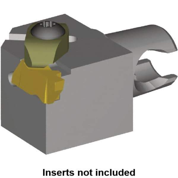 Kennametal - Insert Style NG 2L, 25mm Head Length, Right Hand Cut, External Modular Threading Cutting Unit Head - System Size KM20, 17mm Center to Cutting Edge, Series Top Notch - All Tool & Supply