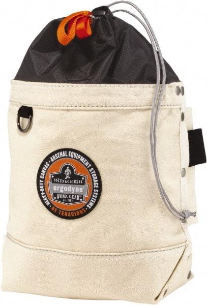 Ergodyne - 1 Pocket White Canvas Tool Bag - 9" Wide x 2" Deep x 12" High - All Tool & Supply