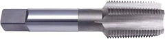 Vermont Tap & Die - 3/4-14 NPT, 5 Flute, Taper Chamfer, Bright Finish, High Speed Steel, Extension Pipe Tap - 4-5/8" OAL, 0.8" Shank Diam, 1-3/8" Thread Length, 0.679" Square Size, 11/16" Square Length, Regular Hook, Series 3180E - All Tool & Supply