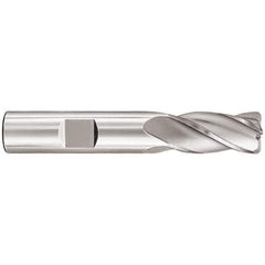 SGS - 5/8", 4 Flute, Single End, Solid Carbide, 0.045" Corner Radius End Mill - 3-1/2" OAL, 30° Helix, Right Hand Flute, 1-1/4" LOC, Right Hand Cut - All Tool & Supply