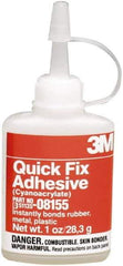 3M - 1 oz Bottle Clear Quick Fix Adhesive - 1 OZ BOTTLE CLEAR 3M QUICK FIX ADHESIVE - All Tool & Supply