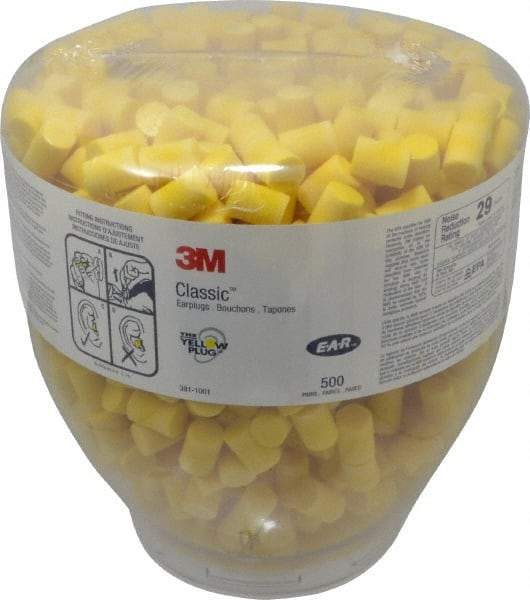 3M - One Touch Disposable Earplug Refill with 29 dB Earplugs - Yellow Earplugs, 500 Pairs - All Tool & Supply