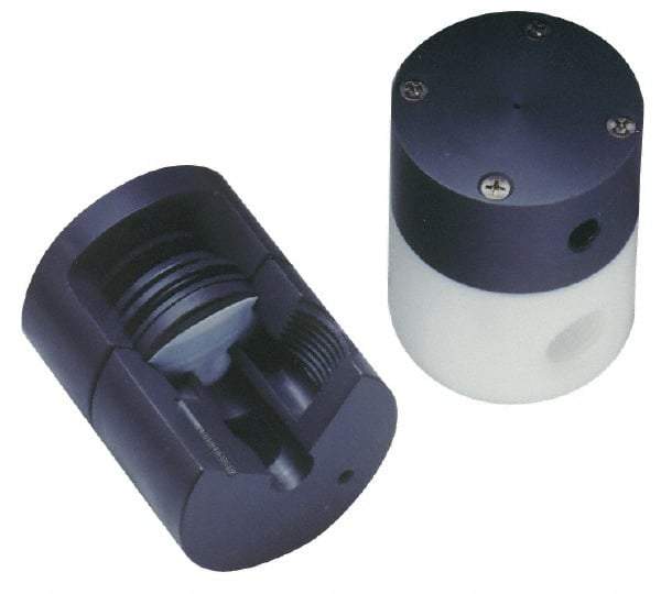 Plast-O-Matic - 1-1/2" Pipe, 100 Max psi, Diaphragm Valve - Female NPT End Connection, PVC - All Tool & Supply