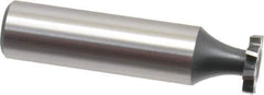 Interstate - 1/2" Diam x 3/32" Face Width, Cobalt, 8 Teeth, Shank Connection Woodruff Keyseat Cutter - Uncoated, 2-3/32" OAL x 1/2" Shank, Staggered Teeth, ANSI 304, Old Standard 2 - All Tool & Supply