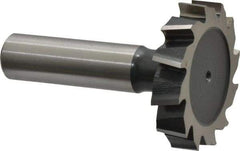 Interstate - 1-1/2" Diam x 5/16" Face Width, Cobalt, 16 Teeth, Shank Connection Woodruff Keyseat Cutter - Uncoated, 2-5/16" OAL x 1/2" Shank, Staggered Teeth, ANSI 1012, Old Standard 25 - All Tool & Supply