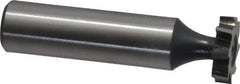 Interstate - 5/8" Diam x 5/32" Face Width, High Speed Steel, 8 Teeth, Shank Connection Woodruff Keyseat Cutter - Uncoated, 2-5/32" OAL x 1/2" Shank, Staggered Teeth, ANSI 505, Old Standard 6 - All Tool & Supply