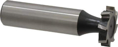 Interstate - 3/4" Diam x 5/32" Face Width, High Speed Steel, 10 Teeth, Shank Connection Woodruff Keyseat Cutter - Uncoated, 2-5/32" OAL x 1/2" Shank, Staggered Teeth, ANSI 506, Old Standard 8 - All Tool & Supply