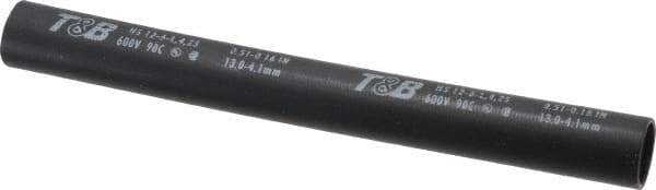 Thomas & Betts - 6" Long, 3:1, Polyolefin Heat Shrink Electrical Tubing - Black - All Tool & Supply