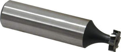 Interstate - 3/8" Diam x 3/32" Face Width, High Speed Steel, 6 Teeth, Shank Connection Woodruff Keyseat Cutter - Uncoated, 2-3/32" OAL x 1/2" Shank, Staggered Teeth, ANSI 303, Old Standard 212 - All Tool & Supply