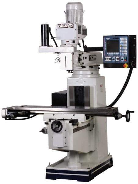 Vectrax - 54" Long x 10" Wide, 3 Phase CNC Milling Machine - Frequency Control, R8 Taper, 5 hp - All Tool & Supply