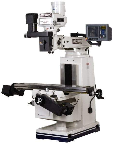 Vectrax - 54" Long x 10" Wide, 3 Phase Acurite Millpower CNC Milling Machine - Variable Speed Pulley Control, R8 Taper, 5 hp - All Tool & Supply