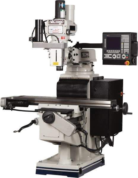 Vectrax - 54" Long x 10" Wide, 3 Phase Fagor 3 Axis 8055i CNC Milling Machine - Variable Speed Pulley Control, NT40 Taper, 5 hp - All Tool & Supply
