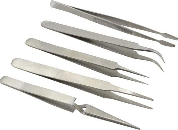 Value Collection - Stainless Steel Tweezer Set - 5 Piece - All Tool & Supply