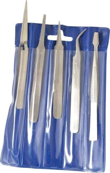 Value Collection - Stainless Steel Tweezer Set - 5 Piece - All Tool & Supply